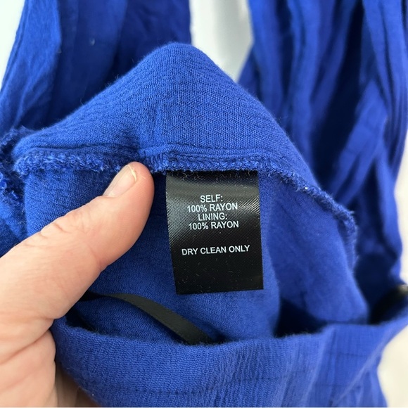 Lulus Royal Blue Sleeveless Backless Wrap Tie Halter Romper Women’s Size XS - Picture 6 of 7